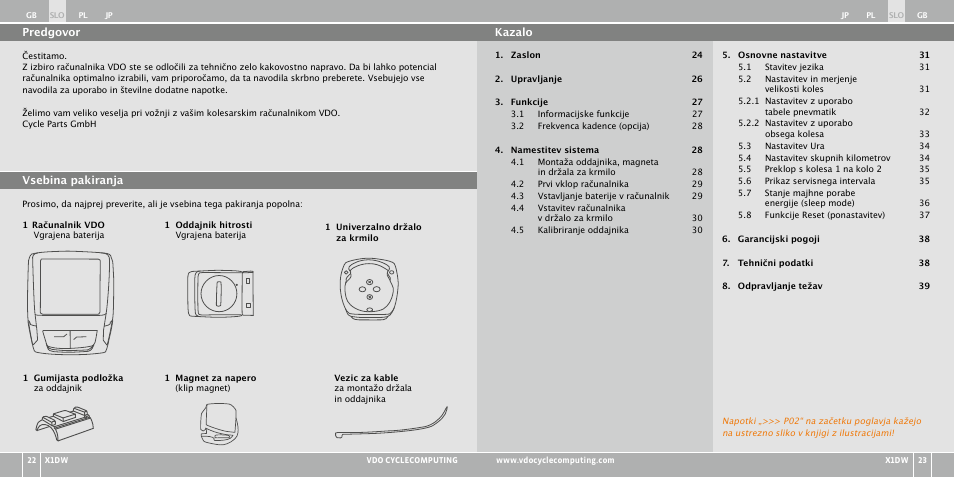 VDO WL X1 DW User Manual | Page 163 / 264