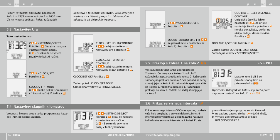 VDO WL X1 DW User Manual | Page 169 / 264