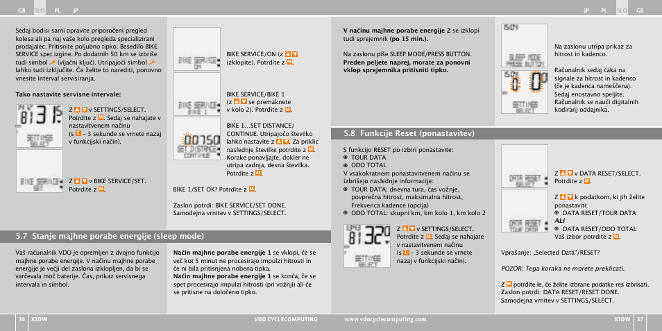 VDO WL X1 DW User Manual | Page 170 / 264