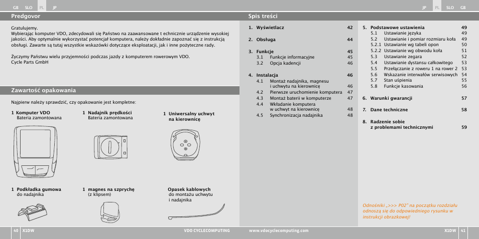 VDO WL X1 DW User Manual | Page 172 / 264
