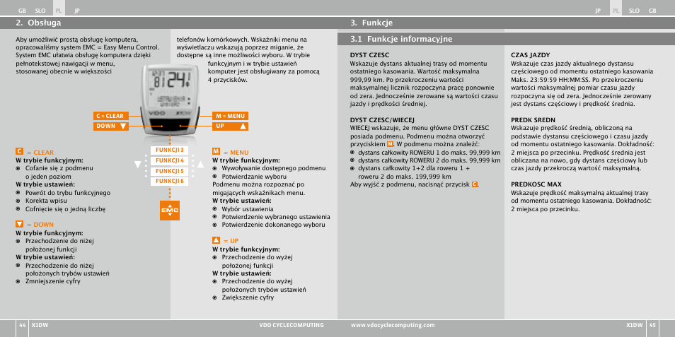 VDO WL X1 DW User Manual | Page 174 / 264