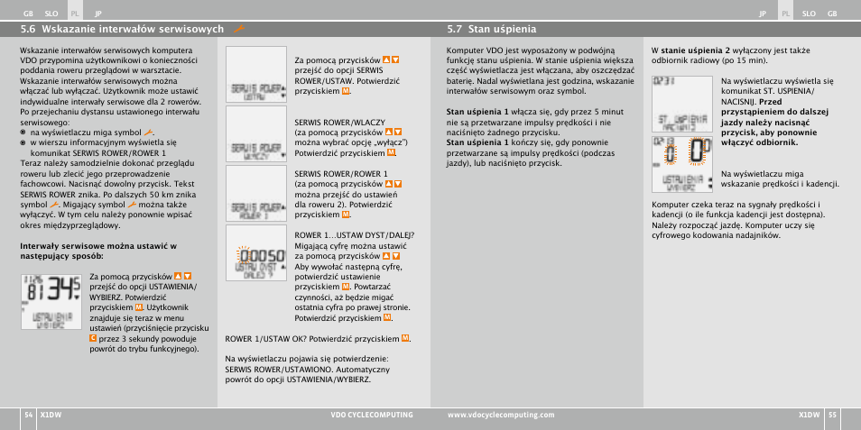 VDO WL X1 DW User Manual | Page 179 / 264