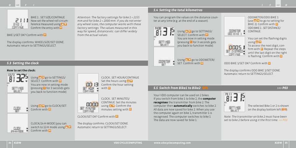 VDO WL X1 DW User Manual | Page 18 / 264