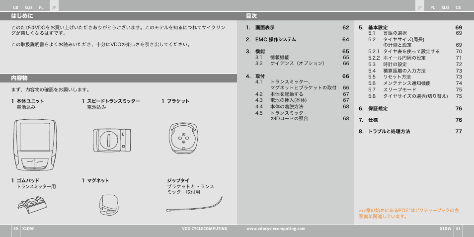 VDO WL X1 DW User Manual | Page 182 / 264