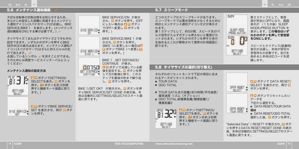 VDO WL X1 DW User Manual | Page 189 / 264