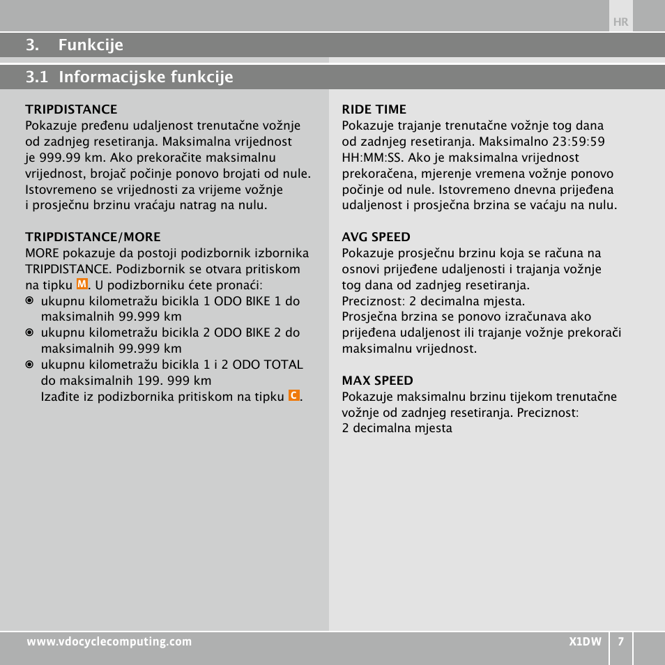 VDO WL X1 DW User Manual | Page 199 / 264