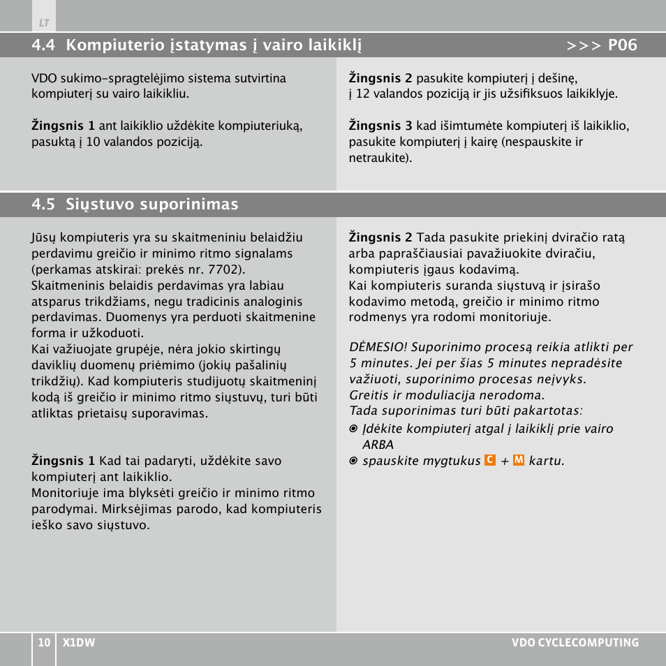 VDO WL X1 DW User Manual | Page 226 / 264