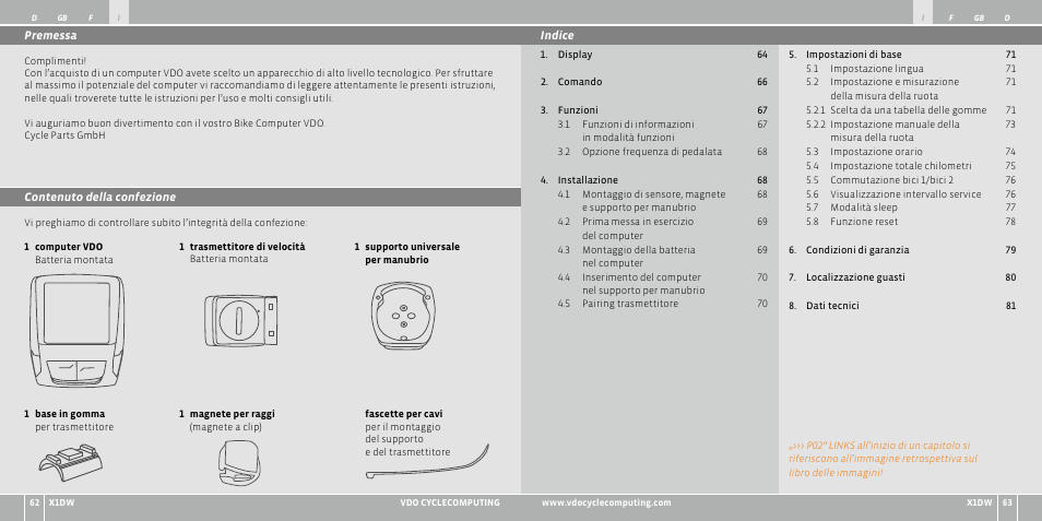 VDO WL X1 DW User Manual | Page 32 / 264