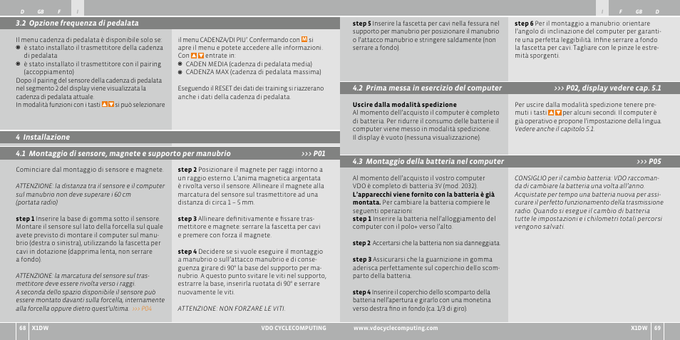 VDO WL X1 DW User Manual | Page 35 / 264