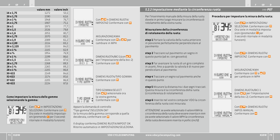 VDO WL X1 DW User Manual | Page 37 / 264