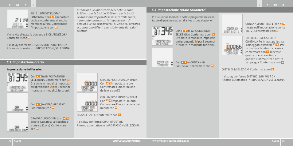 VDO WL X1 DW User Manual | Page 38 / 264