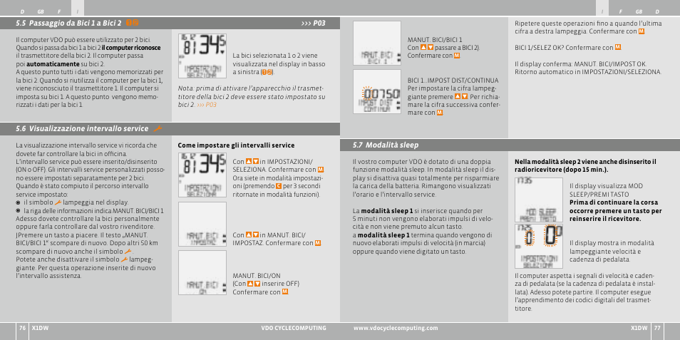 VDO WL X1 DW User Manual | Page 39 / 264