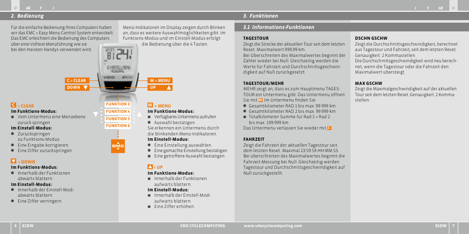 VDO WL X1 DW User Manual | Page 4 / 264