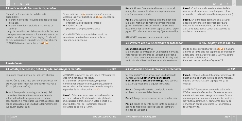 VDO WL X1 DW User Manual | Page 48 / 264