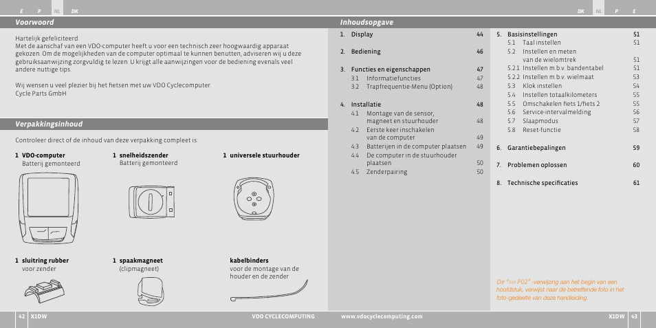 VDO WL X1 DW User Manual | Page 65 / 264