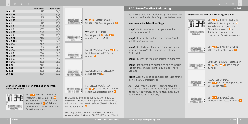 VDO WL X1 DW User Manual | Page 7 / 264