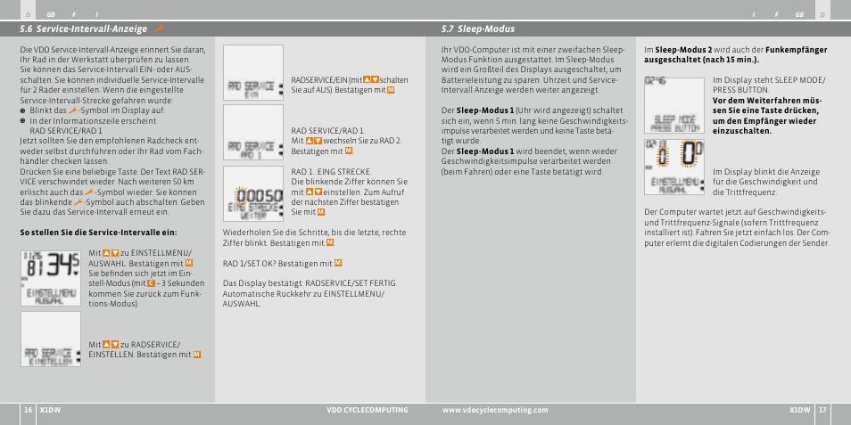 VDO WL X1 DW User Manual | Page 9 / 264