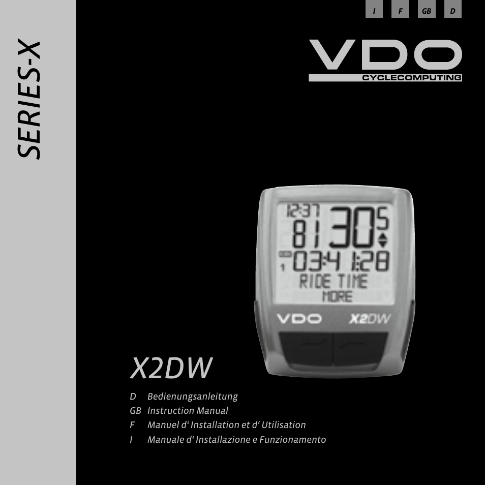 VDO WL X2 DW User Manual | 336 pages