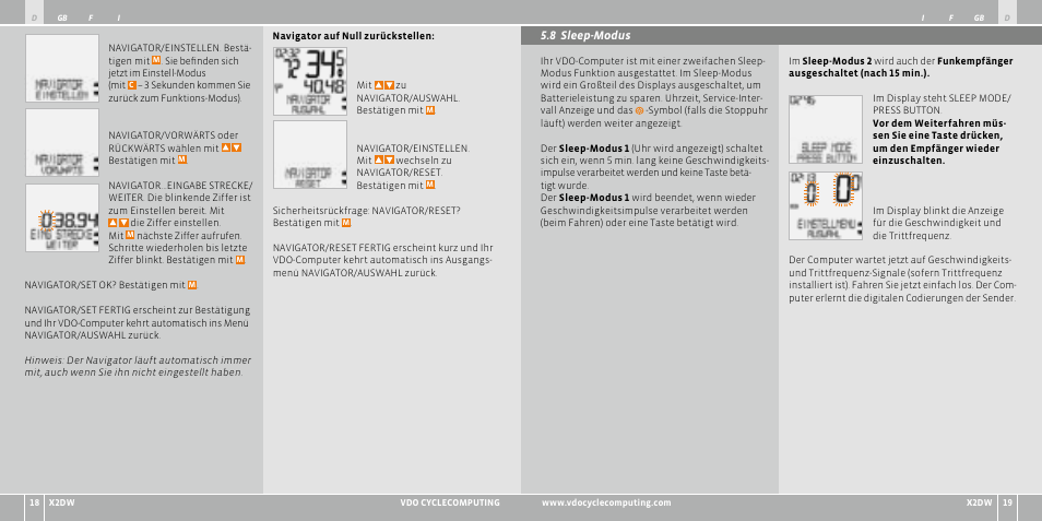 VDO WL X2 DW User Manual | Page 10 / 336