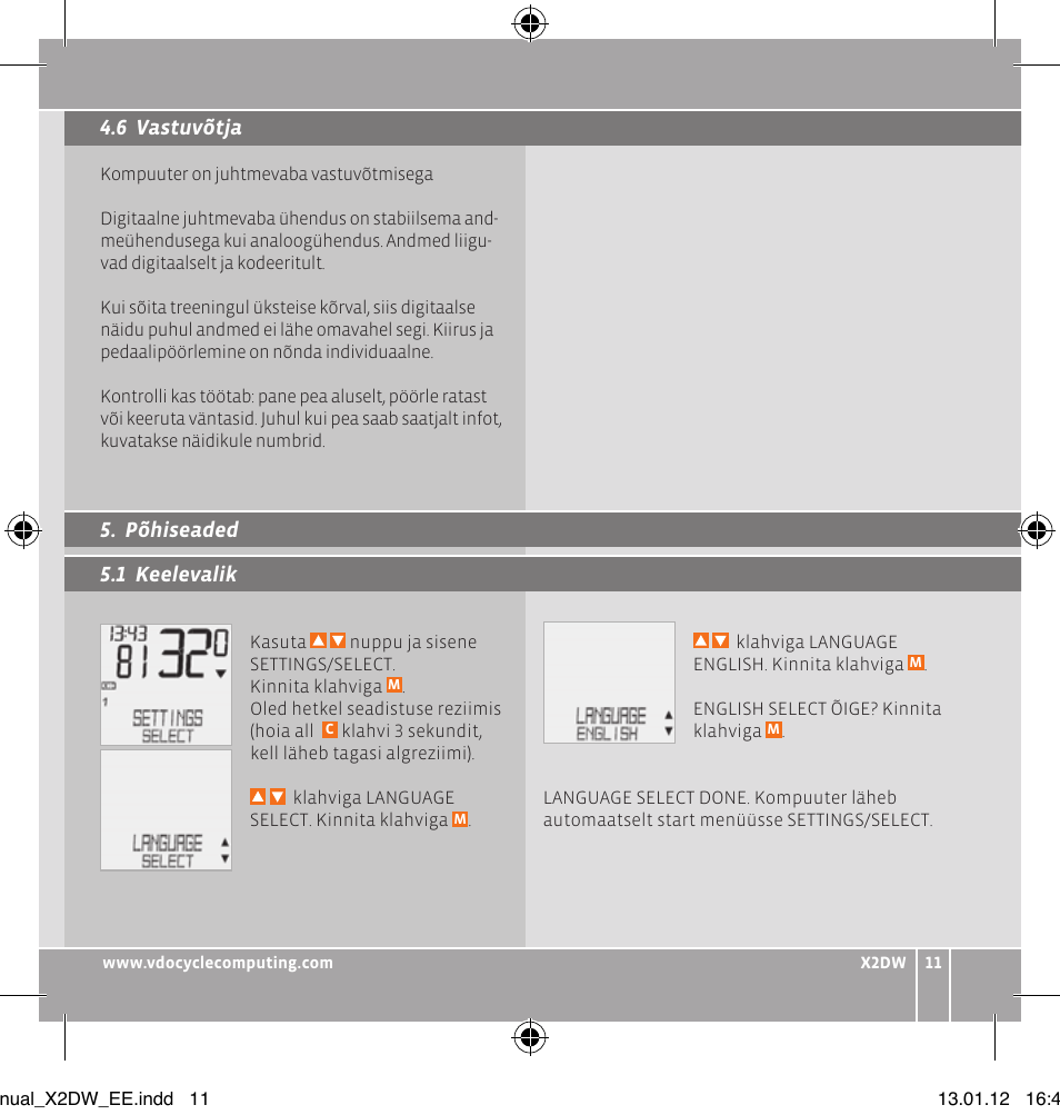 VDO WL X2 DW User Manual | Page 103 / 336