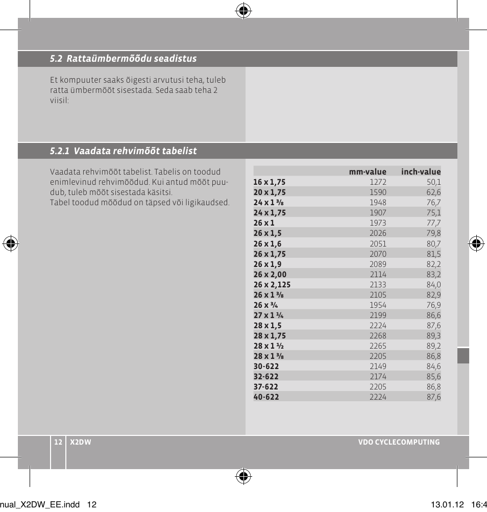 VDO WL X2 DW User Manual | Page 104 / 336