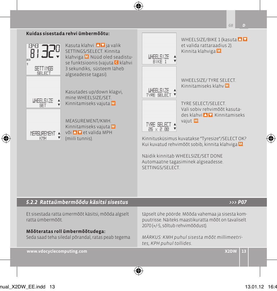VDO WL X2 DW User Manual | Page 105 / 336