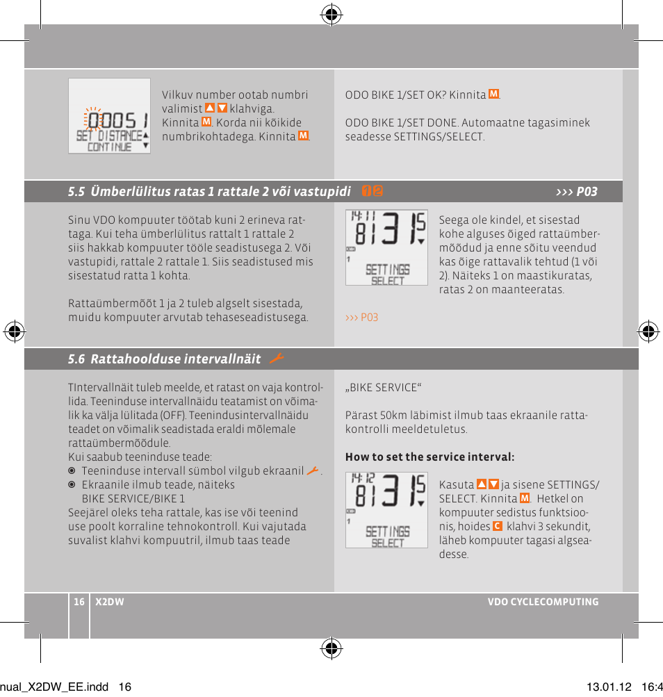 VDO WL X2 DW User Manual | Page 108 / 336