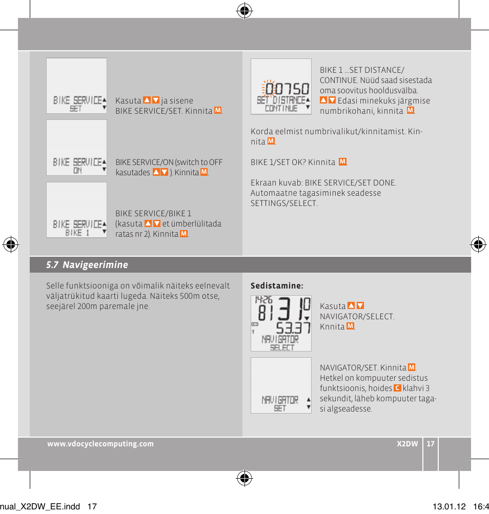 VDO WL X2 DW User Manual | Page 109 / 336