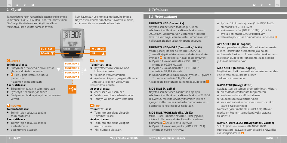 VDO WL X2 DW User Manual | Page 122 / 336