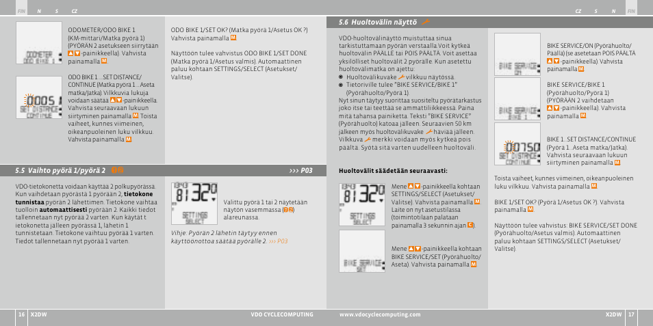 VDO WL X2 DW User Manual | Page 127 / 336