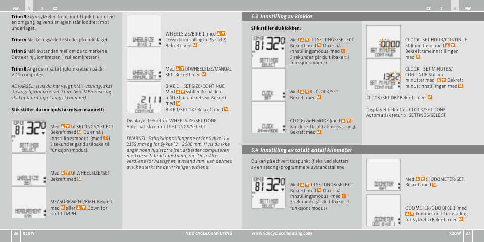 VDO WL X2 DW User Manual | Page 137 / 336