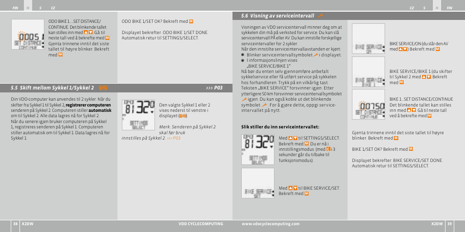 VDO WL X2 DW User Manual | Page 138 / 336