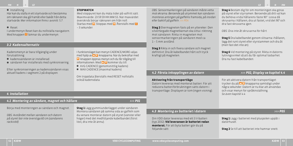 VDO WL X2 DW User Manual | Page 145 / 336