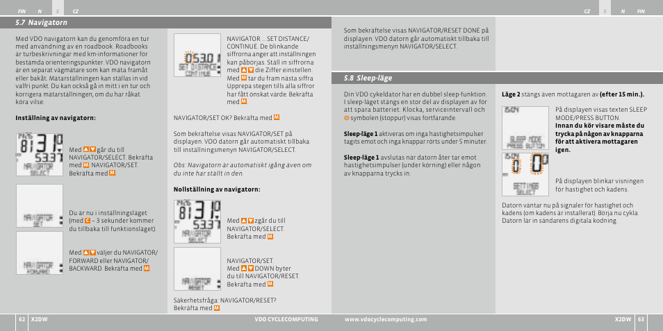 VDO WL X2 DW User Manual | Page 150 / 336