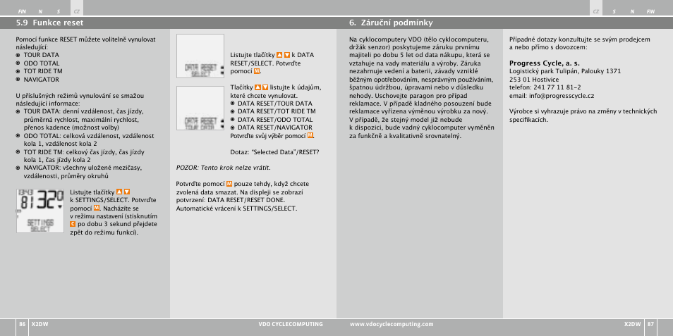 VDO WL X2 DW User Manual | Page 162 / 336