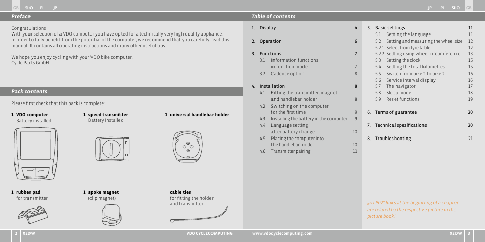 VDO WL X2 DW User Manual | Page 167 / 336