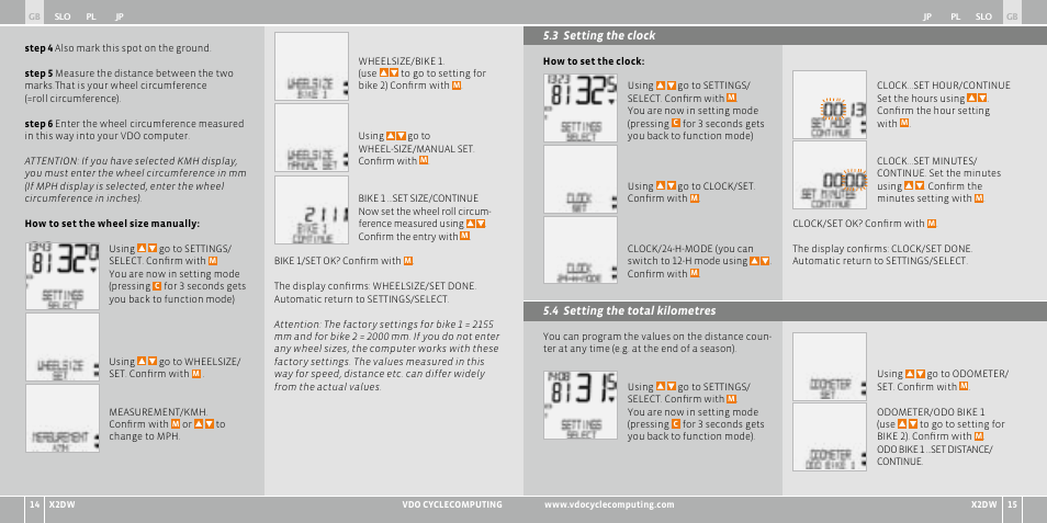 VDO WL X2 DW User Manual | Page 173 / 336