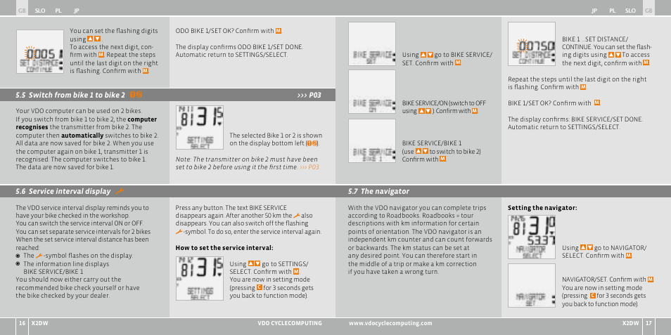 VDO WL X2 DW User Manual | Page 174 / 336