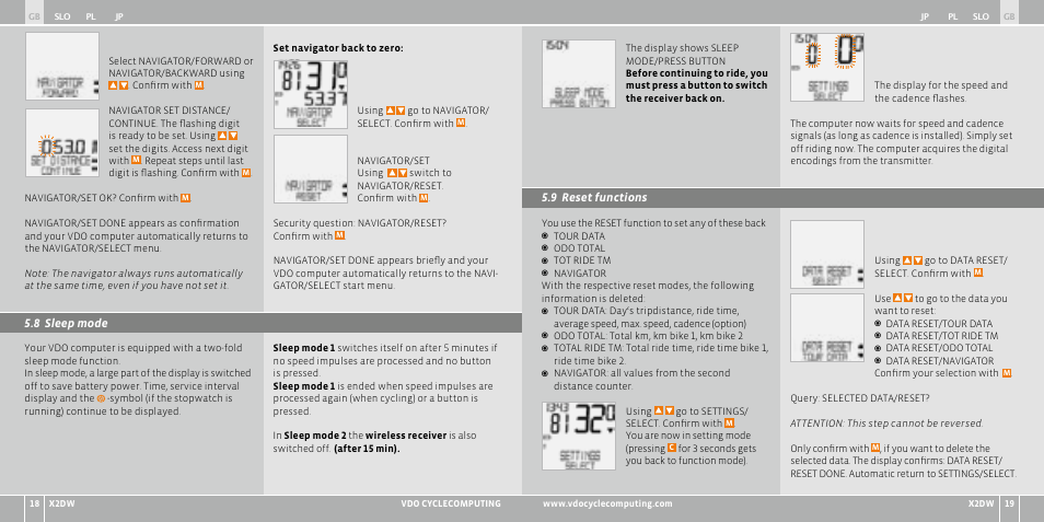 VDO WL X2 DW User Manual | Page 175 / 336