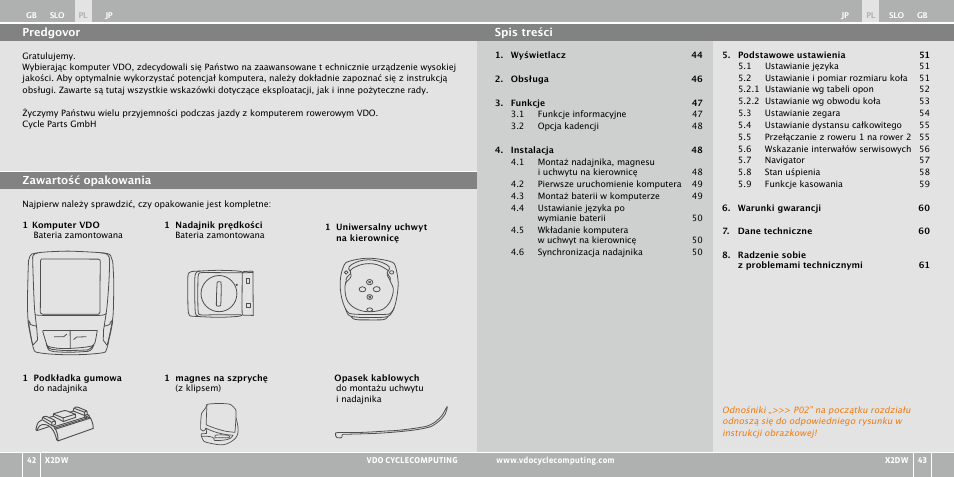 VDO WL X2 DW User Manual | Page 187 / 336
