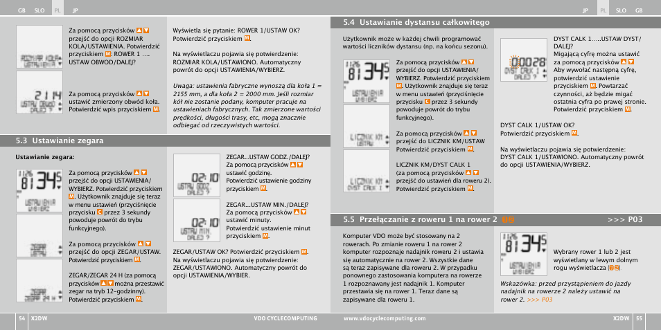 VDO WL X2 DW User Manual | Page 193 / 336