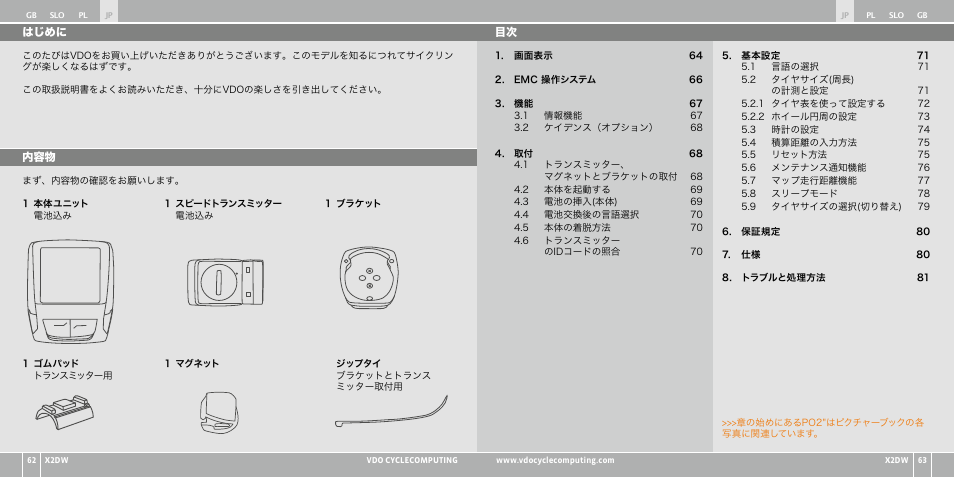 VDO WL X2 DW User Manual | Page 197 / 336