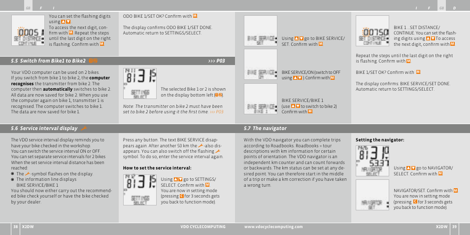 VDO WL X2 DW User Manual | Page 20 / 336