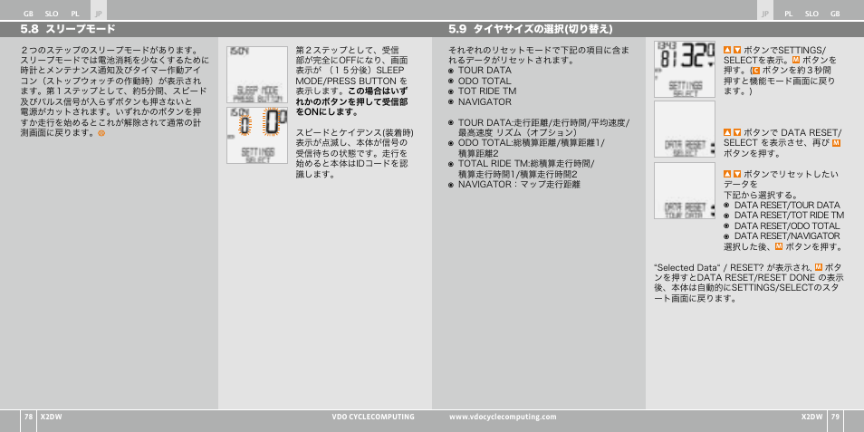 VDO WL X2 DW User Manual | Page 205 / 336