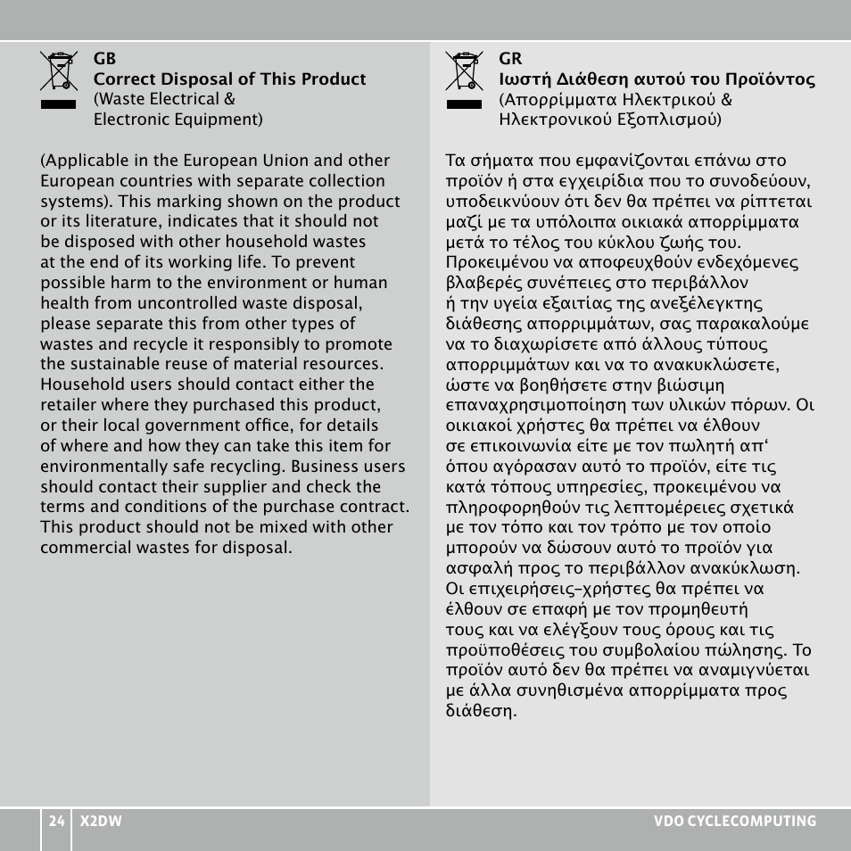 VDO WL X2 DW User Manual | Page 232 / 336