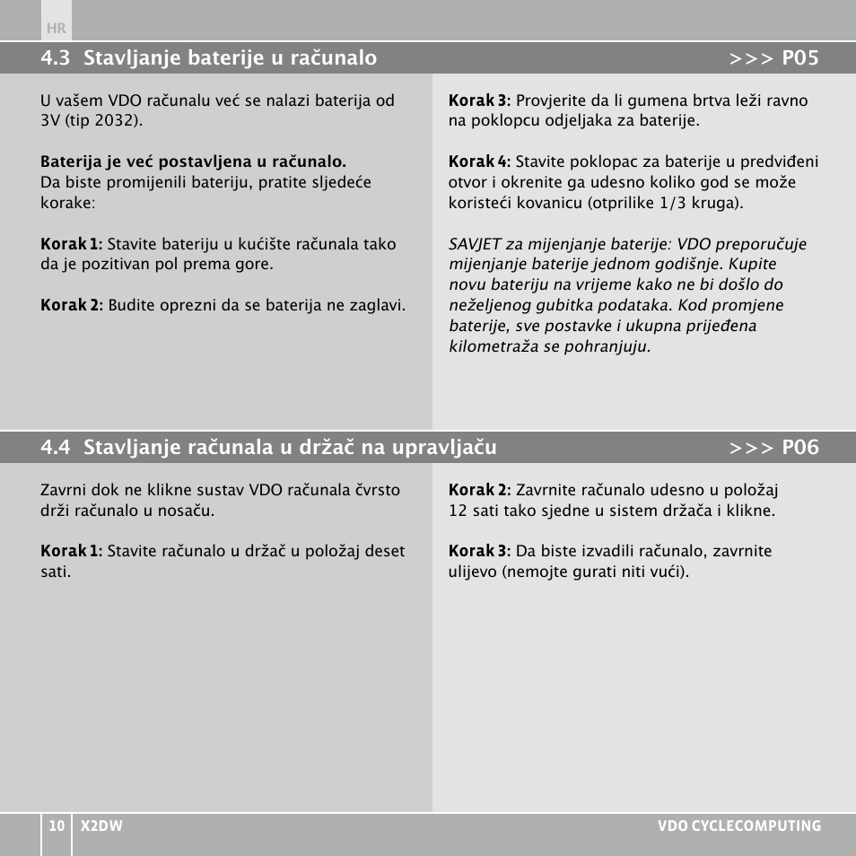 VDO WL X2 DW User Manual | Page 244 / 336