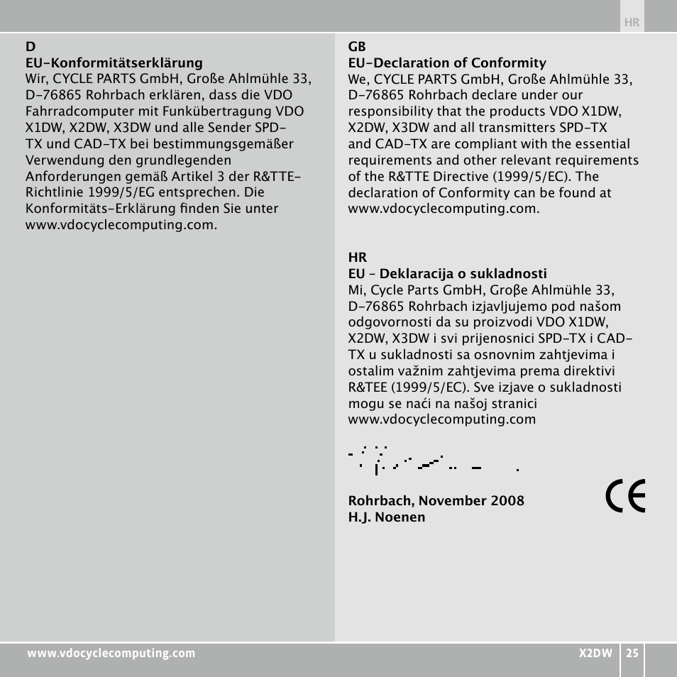 VDO WL X2 DW User Manual | Page 259 / 336