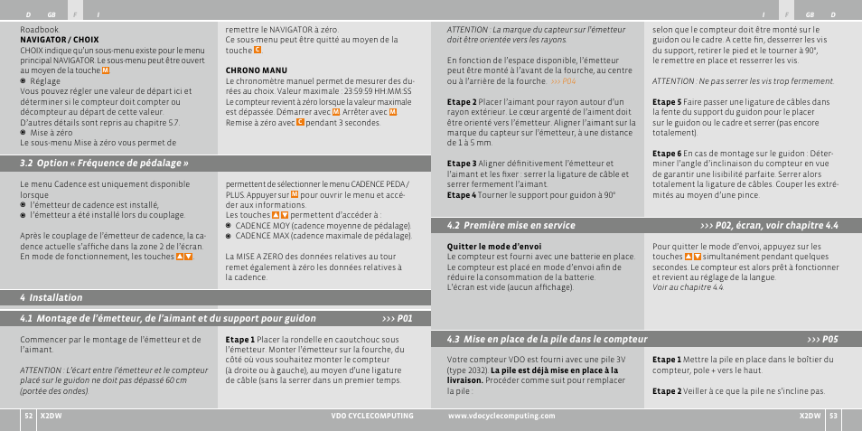 VDO WL X2 DW User Manual | Page 27 / 336