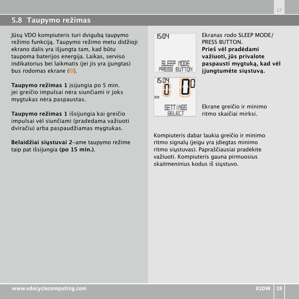 VDO WL X2 DW User Manual | Page 279 / 336