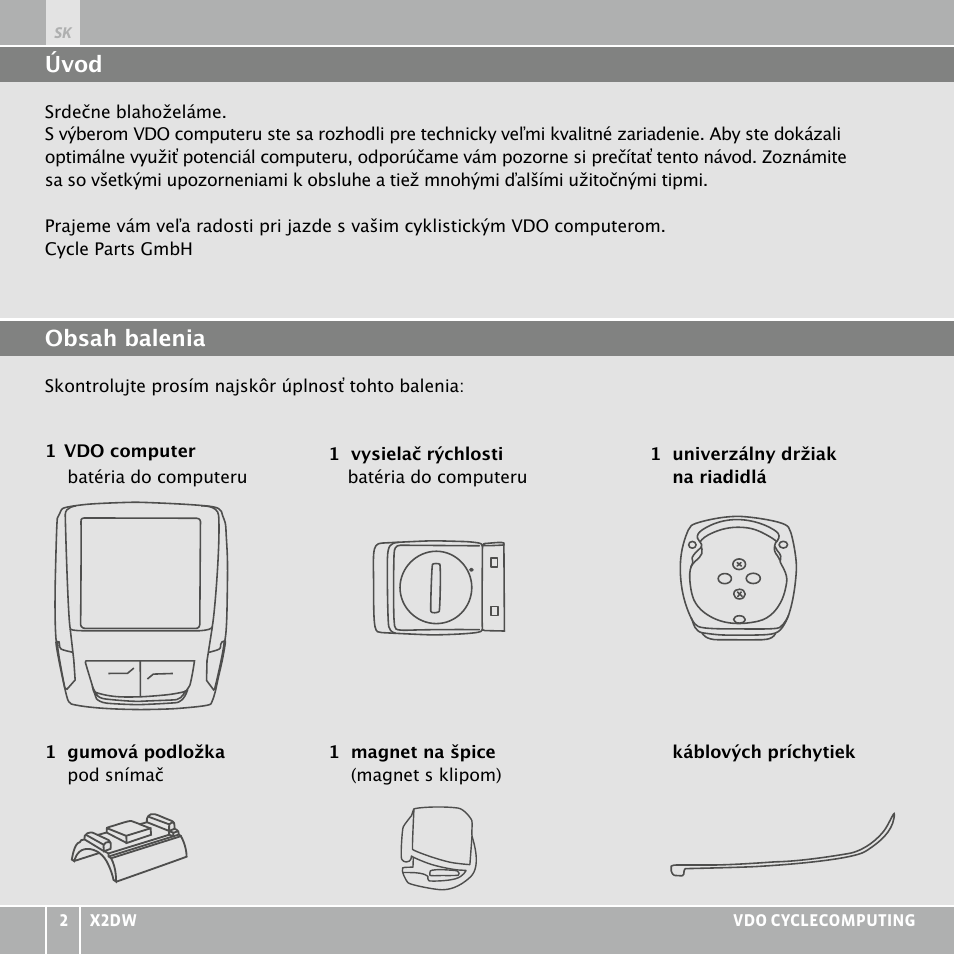 VDO WL X2 DW User Manual | Page 314 / 336